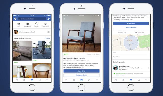 Facebook marketplace para vender online